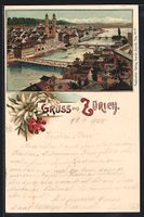 Litho Zürich, Totalansicht mit Limmat