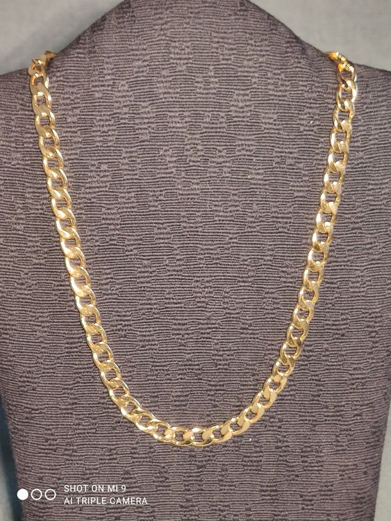 14K WEISS GOLD Massiv 3.5mm Miami Kubanisch Gliederkette