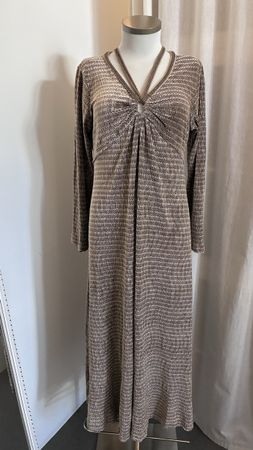 Strickkleid Maxikleid Grösse M braun gestreift gebraucht