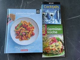 Kochbücher – GU, Just Spices, Cocktails, Italien, Aufläufe