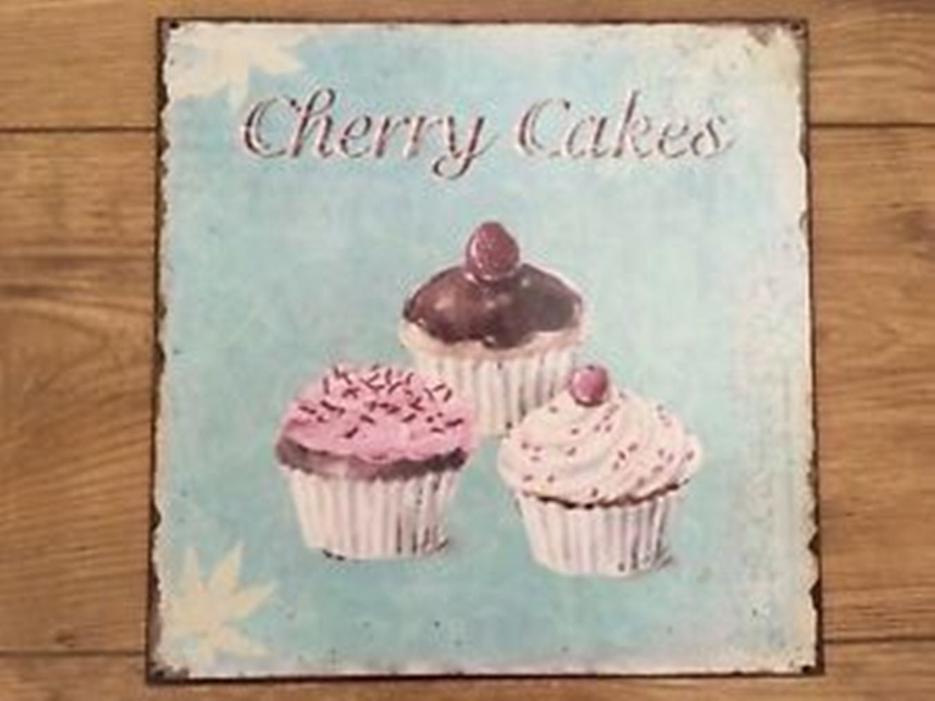 Insegne: Blechschild rustikal-CHERRY CAKES - 35 x 26 cm – Nuovo e nell'imballaggio originale da Rupperswil venduto da big-one-sale