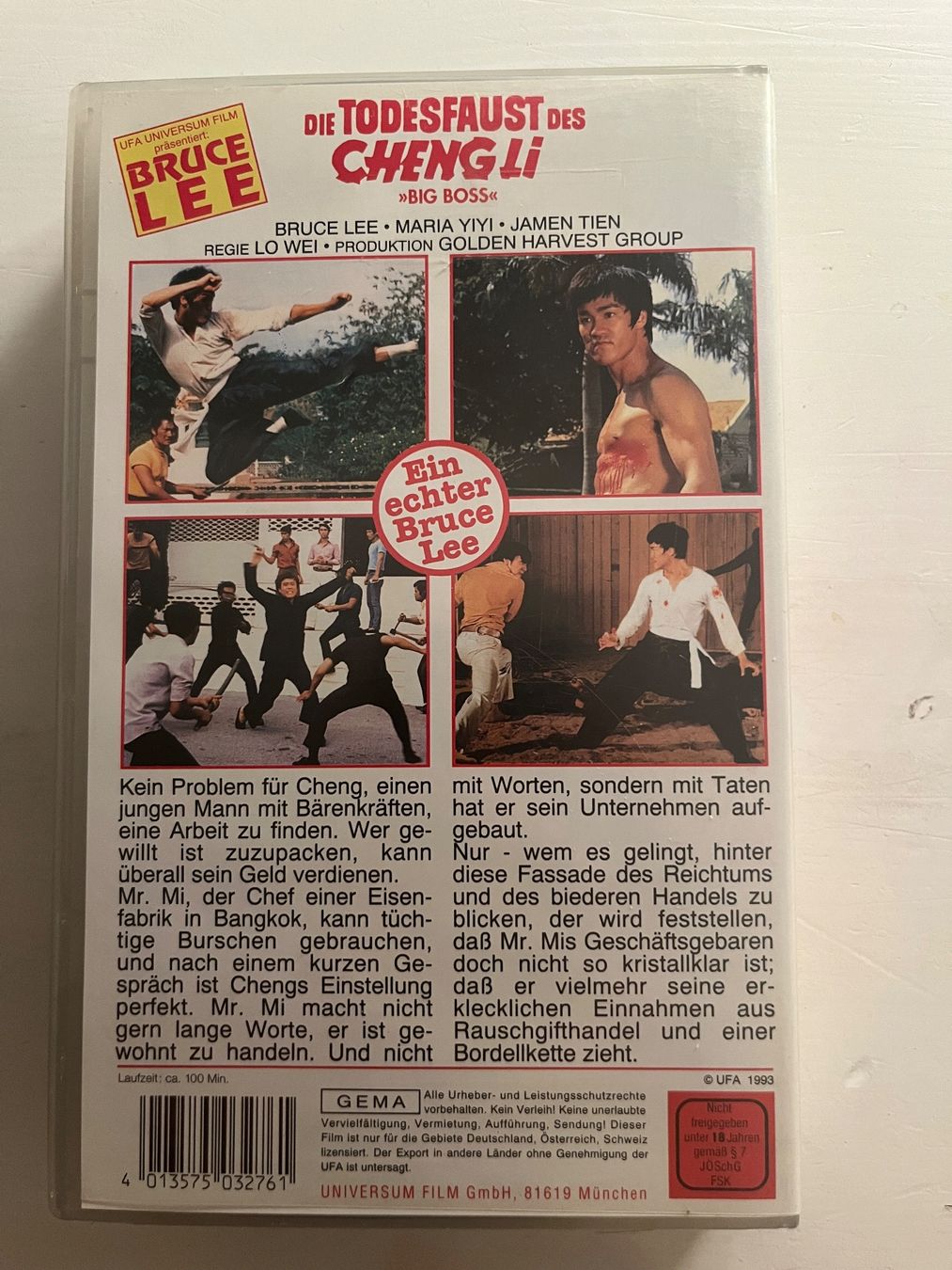 Tutti i VHS: Die Todesfaust des Cheng Li - Bruce Lee VHS📀 – Nuovo (secondo la descrizione) da Sierre venduto da black.box 1