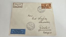 1929 1.Flugpost Bern Zürich