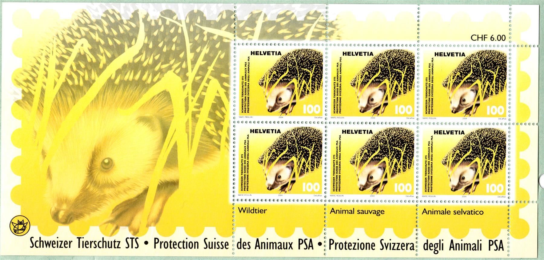 Alle Briefmarken: 2004 Kleinbogen  Nutztier  Igel    postfrisch – Neu (gemäss Beschreibung) aus Mellingen von Ginger