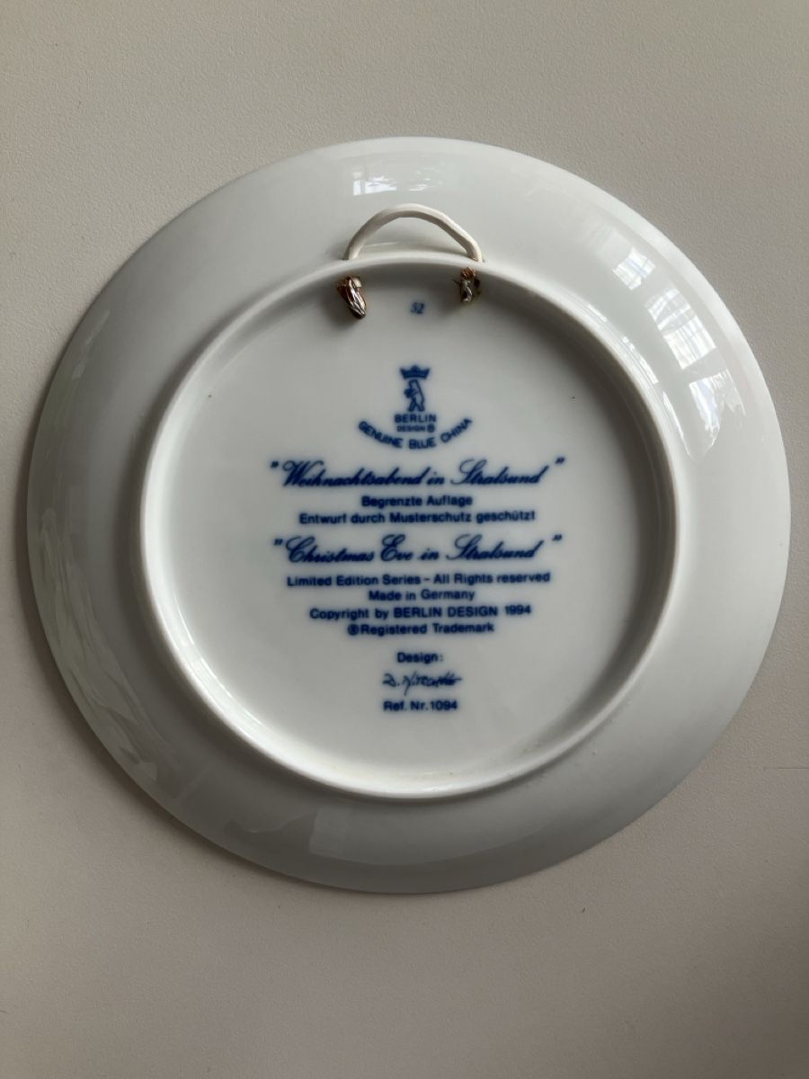 Piatti: Berlin Design Teller 1994 - Weihnachtsabend in Stralsund – Nuovo (secondo la descrizione) da Niederglatt ZH venduto da maggie25 1