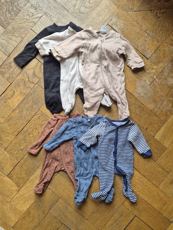 6x Strampler 50/56 wie neu