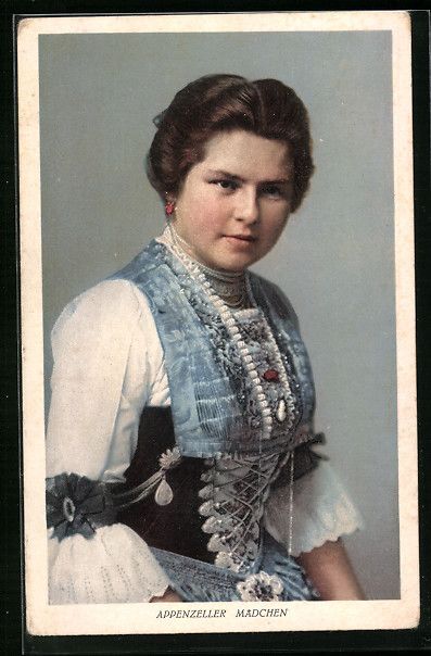 Cartoline postali: AK Appenzeller Mädchen in Tracht – Usato da Berlin venduto da bartko-reher