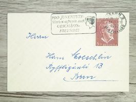 TR80 Enveloppe + Timbre Suisse 1952 PJ