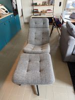 HAVBERG Sessel mit Hocker