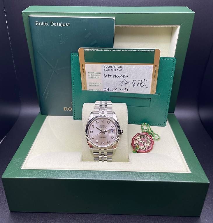 Rolex Uhren: Rolex Datejust 36 Ref. 116234 Jubilee Silver Diamond – Gebraucht aus Lugano von luganotopwatches 9