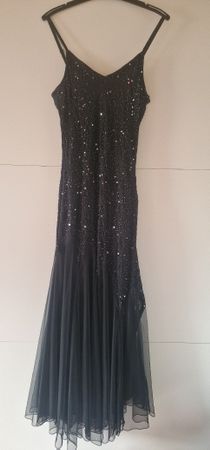 Elegantes Abendkleid, Gr. 42, Schwarz, Paillettenbesatz!