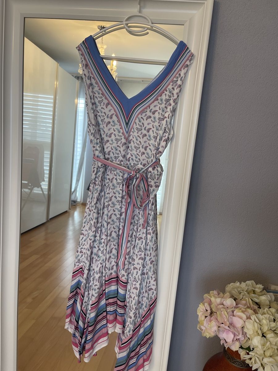 Tom Tailor Kleider: Tom Tailor Sommerkleid Gr. 40/42 blau/rosa – Gebraucht aus Adliswil von JadrankaR
