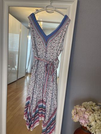 Tom Tailor Sommerkleid Gr. 40/42 blau/rosa