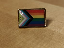 Pride Flagge Pin / Anstecker Regenbogen Neuwertig Top!