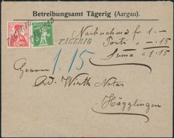 AG Tägerig - Stabstempel - Brief - BFr