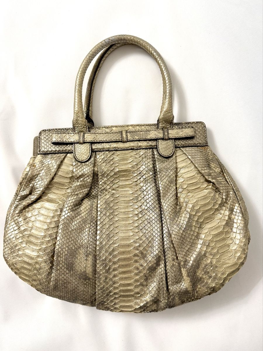 Borse da donna: Edle Zagliani Python Handtasche, echtes Leder, zeitlos elega – Usato da Zürich venduto da Nazerali8002 1