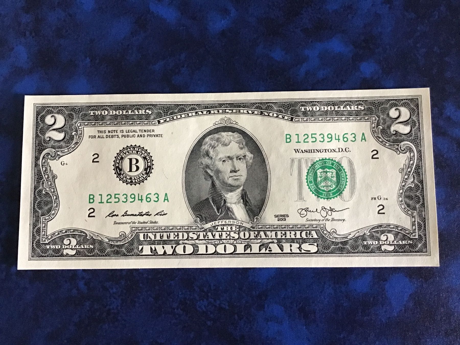 Billets de banque: USA 2 $ 2013 – Neuf (Voir description) à Urtenen-Schönbühl par absolut08
