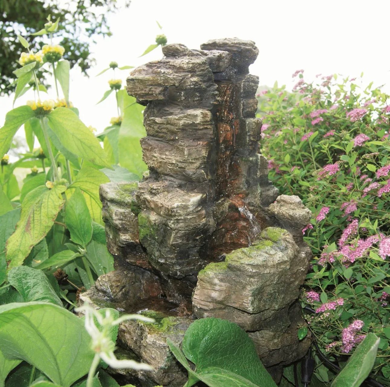 Stagni & Fontane ornamentali: + Wasserfall Chios Felsstruktur Brunnen – Nuovo e nell'imballaggio originale da Amriswil venduto da JaJa-Express