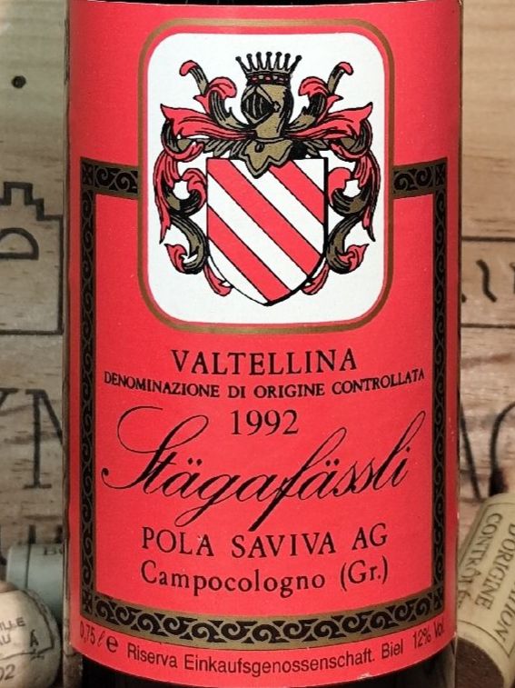 Vino: 1992 Stägäfässli Valtellina DOCG – Nuovo e nell'imballaggio originale da Büsserach venduto da Vintage-vins