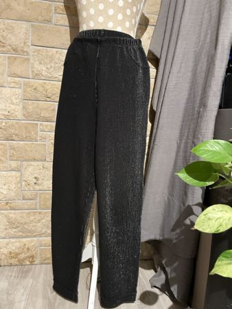 Elegante Damen Stoffhose schwarz Glitzer Gr. M neuwertig