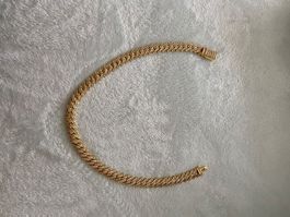 46 cm lange 1cm breite cuban Link halskette vergoldet