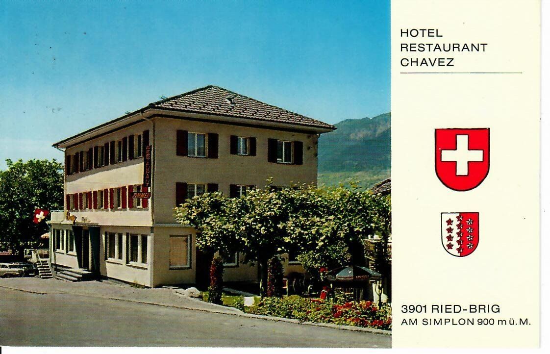 Cartoline postali: Ried - Brig Hotel Chavez – Usato da Hochdorf venduto da Ziegel-16
