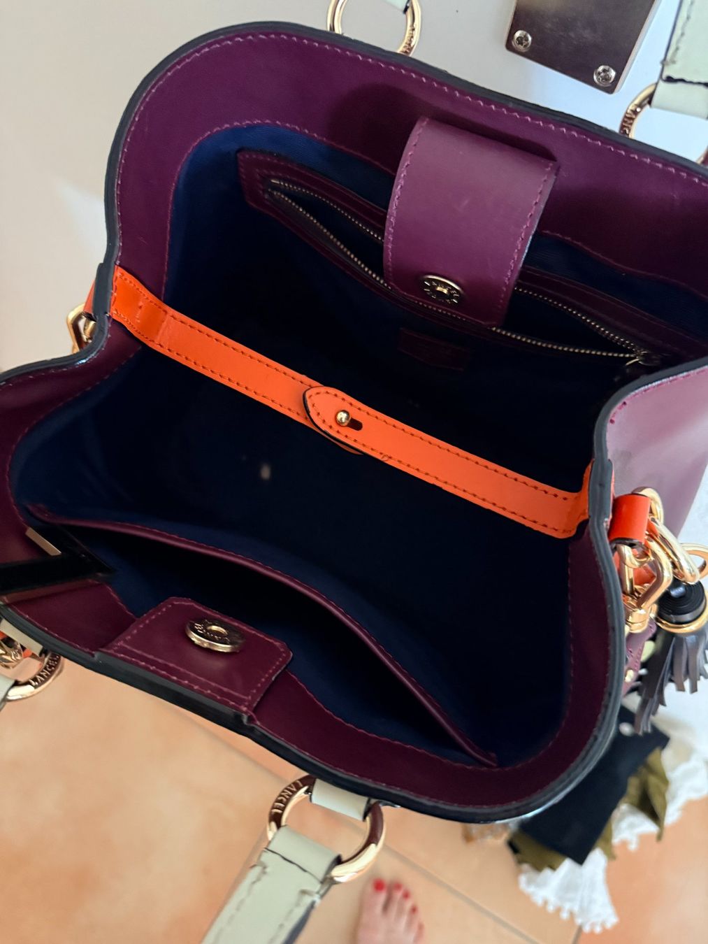 Lancel Borse da donna: LANCEL Handtasche Leder Bordeaux/Beige – Usato da Nuerensdorf venduto da ghi_b7xs 3