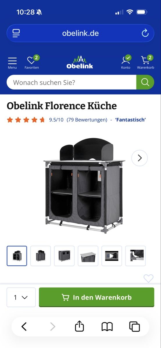 Tentes: Campingküche Obelink - Top Zustand – D'occasion à Zullwil par Ladyshiva 3