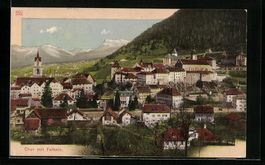 AK Chur, Ortsansicht mit Falknis, 1911