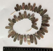 1 rang perles Nacre, "tombants" / Perlmutt