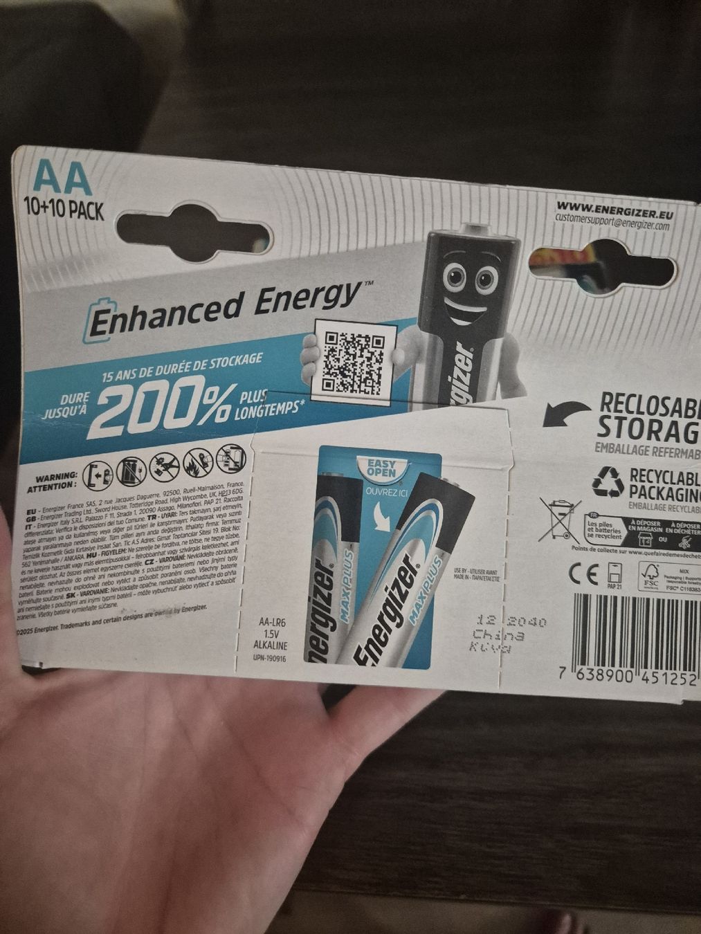 Energizer Caricatori & Batterie: 2x Energizer Max Plus AA Batterien 10+10 Bonus Pack, neu – Nuovo e nell'imballaggio originale da Zofingen venduto da Just_That_Thing 1