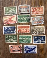 Lot de 13 timbres poste aérienne Suisse oblitérés