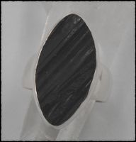 ♛ Turmalin Schörl 925 Silberring