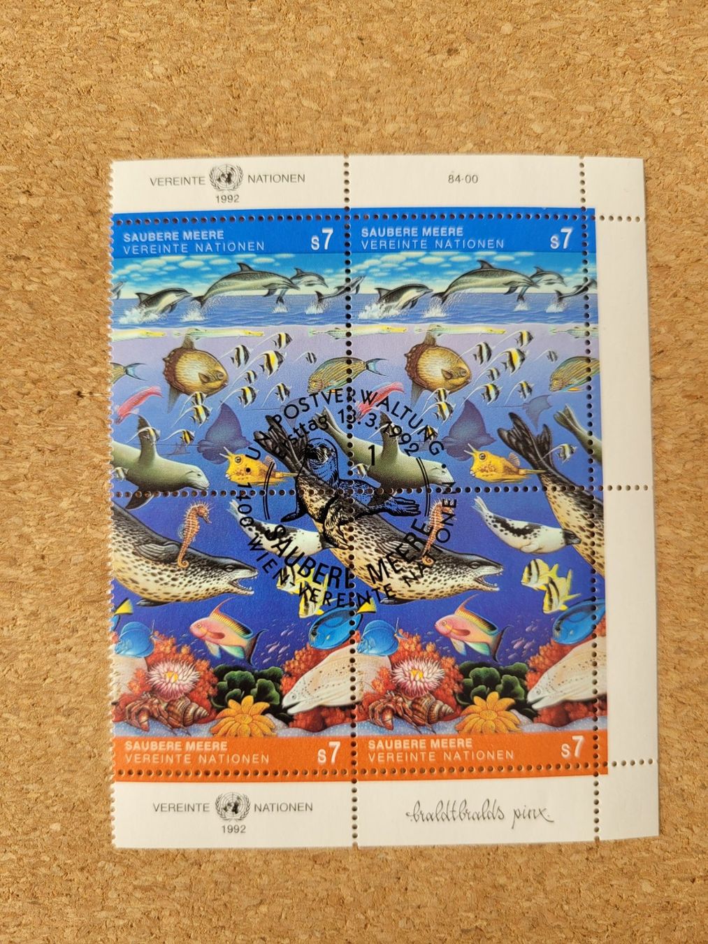 Alle Briefmarken: Saubere Meere 1992 – Gebraucht aus Inwil von Flower2325