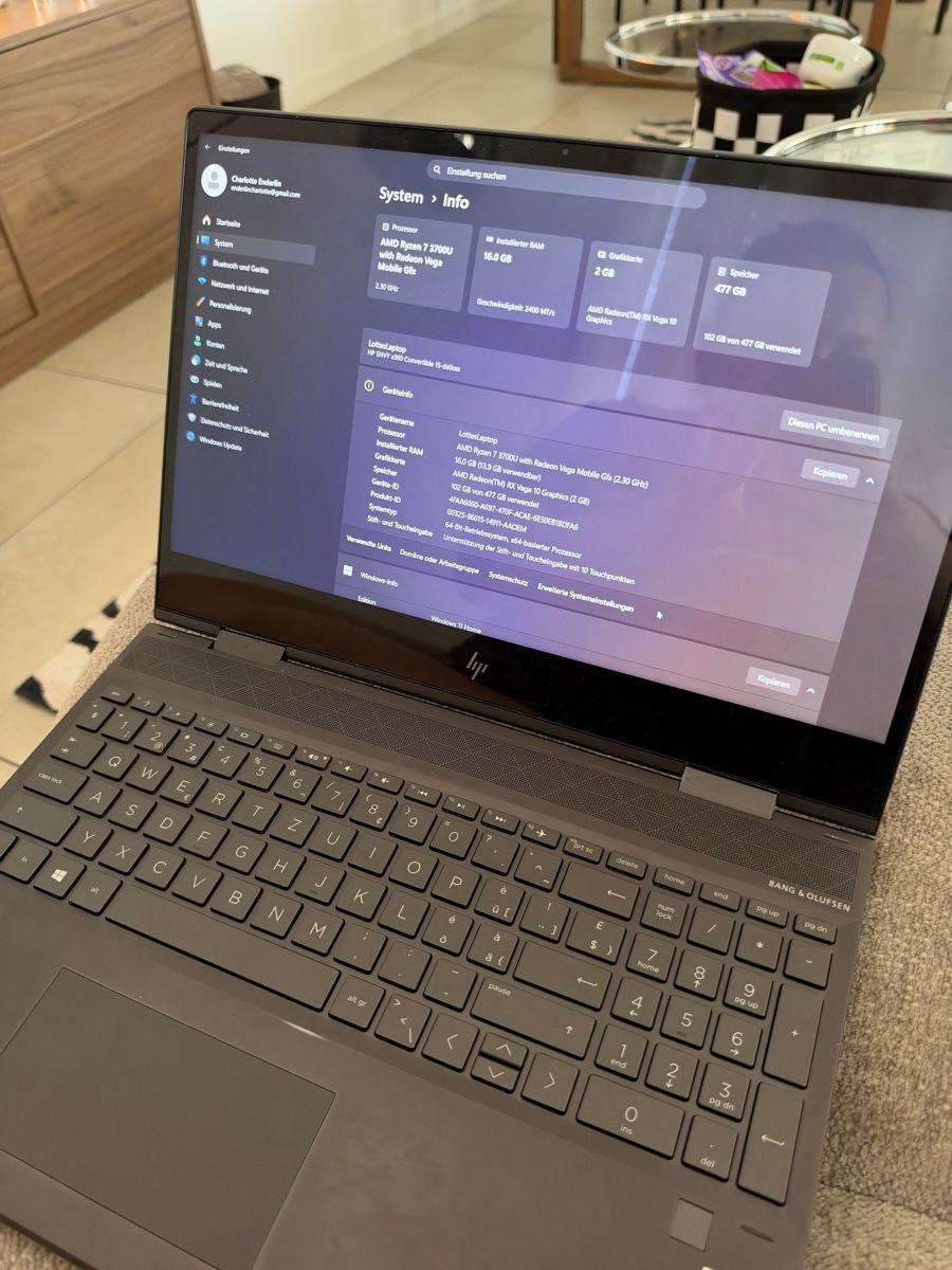 Hewlett Packard Notebook: HP Envy Laptop dunkelgrau mit Stift – Usato da Marly venduto da lot_s7fx 5