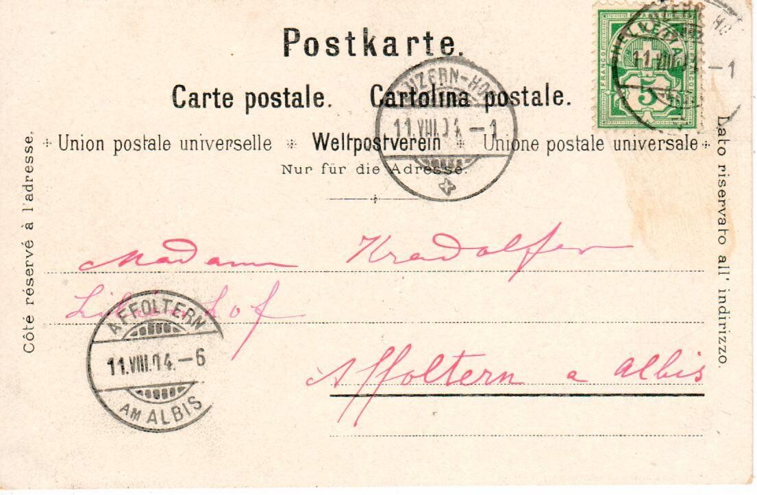Cartes postales: Treib 1904 - Steinmsnn Litho – D'occasion à Wolhusen par Curver9 1