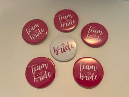 Pin Bride & Team Bride Anstecker Polter Junggesellinnen