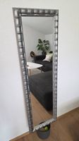 Grosser Wandspiegel 130x40 cm Silber  Vintage Look
