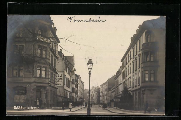 Ansichtskarten: Basel, Partie in der Laufenstrasse, mit  – Gebraucht aus Berlin von bartko-reher