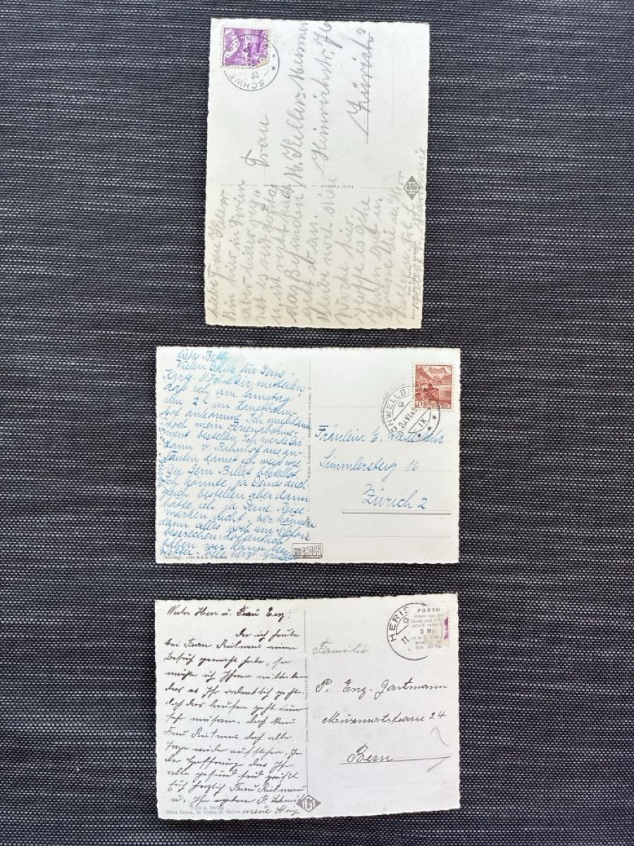 Ansichtskarten: 9 Ansichtskarten Schweiz von Schellbrunn AP – Gebraucht aus Oftringen von Cla.vD.74 3