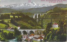 Eisenbahnbrücke über die Sitter bei Bruggen,  St. Gallen