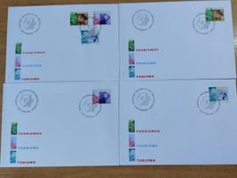 F1035 - 4 FDC Tourisme 2001