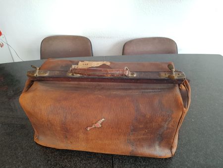 Antike Doktortasche / Arzttasche  Leder, Vintage.