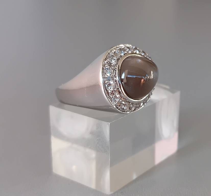 Anelli: Ring Silber Mondstein Weisstopas – Usato da Stans venduto da wer_fd5f 3