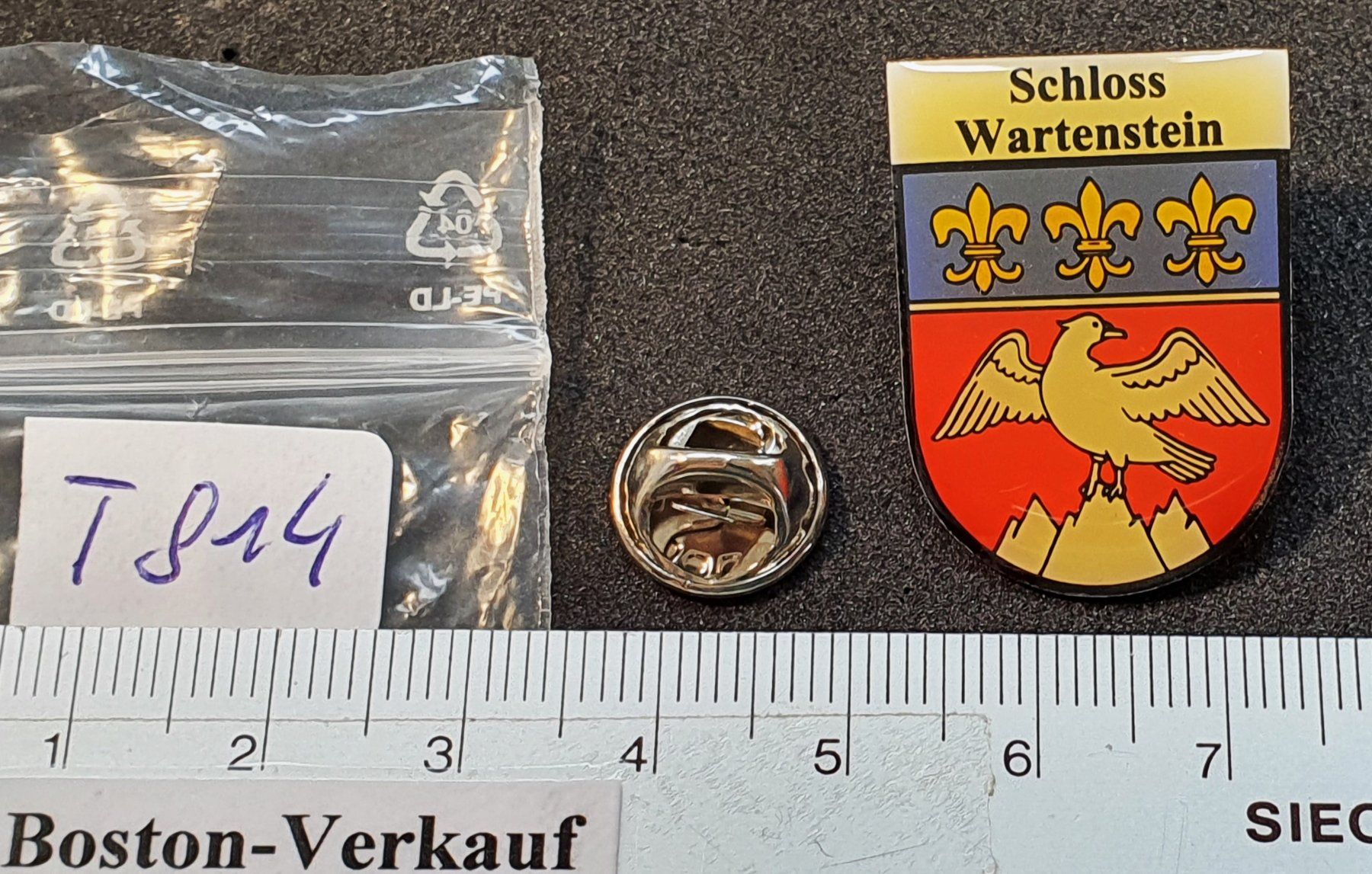 Placchette & Badge: T814 - Pin Wappen Schloss Wartenstein – Usato da Reinach BL venduto da Boston-Verkauf 1