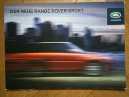 RANGE ROVER SPORT Prospekt 2013 2014 preview brochure CH dt.