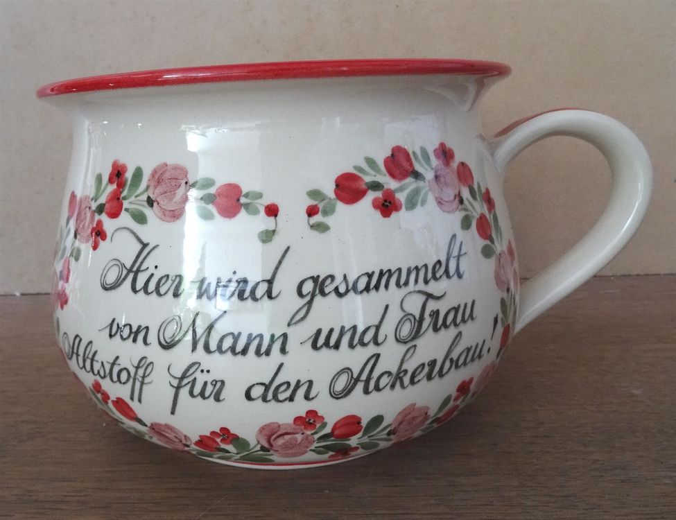Nachttopf mit Spruch Kaufen auf Ricardo