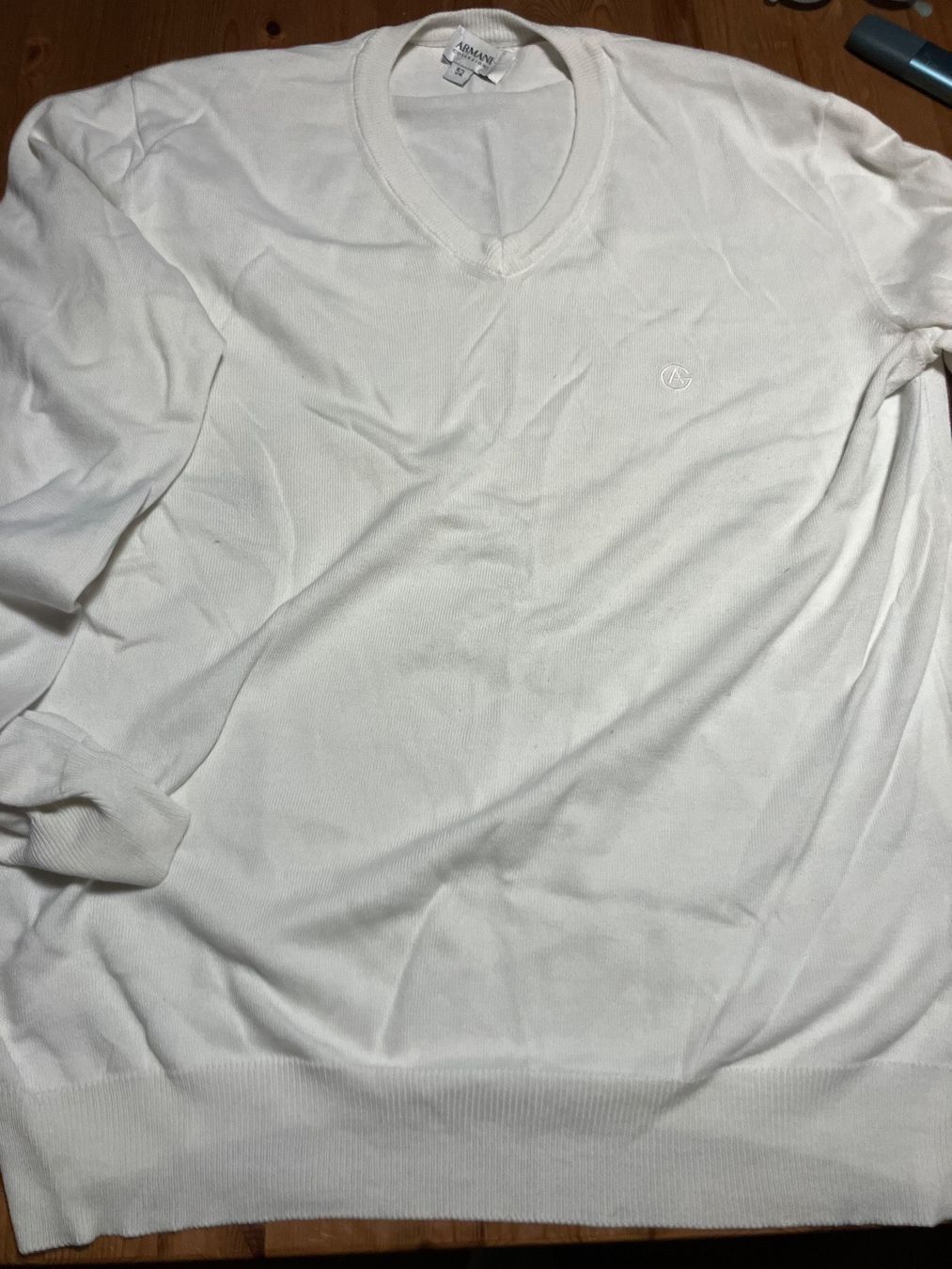 Armani Maglioni & Felpe: Armani Strickpullover, weiss, Grösse 52 - Top Zustand! – Usato da rorschach venduto da francesco.sama