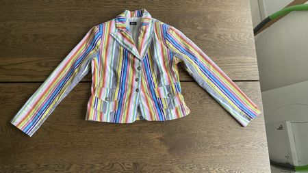 Roxx Damen Sommer Blazer, Grösse M, gestreift bunt