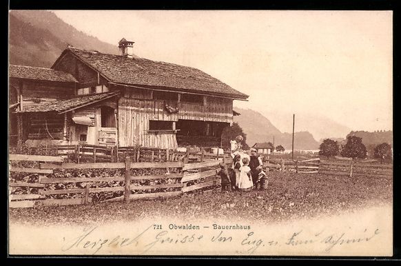 Ansichtskarten: AK Obwalden, Bauernhaus – Gebraucht aus Berlin von bartko-reher